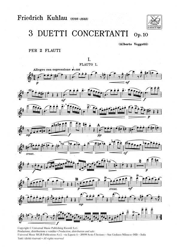 3 Duetti Concertanti Op. 10 - duet pro příčné flétny